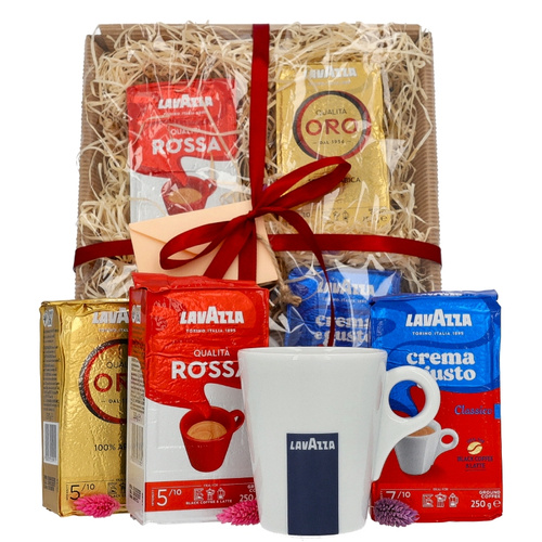 Zestaw prezentowy dla babci i dziadka - Kawa mielona Lavazza
