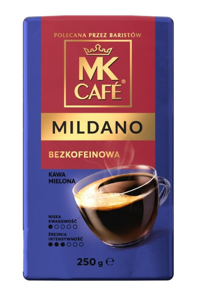 OUTLET - Kawa mielona MK Cafe Mildano 250g - bezkofeinowa