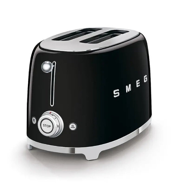 OUTLET 599 - Toster na 2 kromki SMEG TSF01BLEU - Czarny połysk