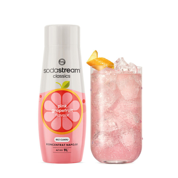 Zestaw Syrop SodaStream Różowy Grejpfrut 3x440 ml - Bez cukru + Torba