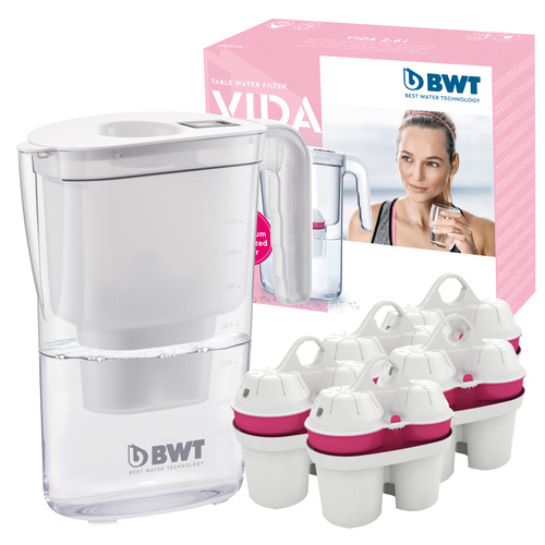 Dzbanek filtrujący wodę BWT Vida 2.6 l Biały + 5 wkładów magnezowych