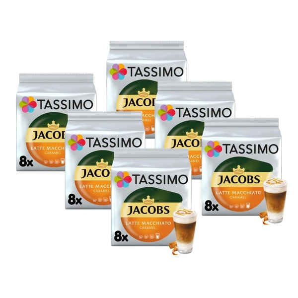 ZESTAW - Kapsułki Tassimo Jacobs Latte Macchiato Caramel 6x8 szt.
