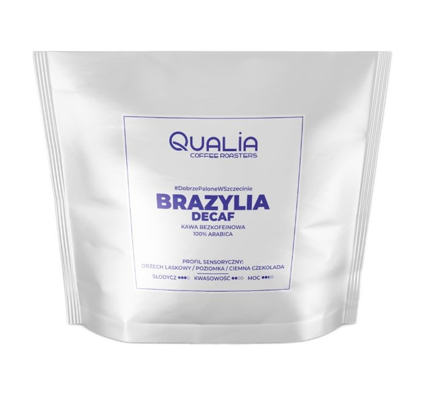 Kawa ziarnista Qualia Brazylia Decaf 250g - bezkofeinowa - NIEDOSTĘPNY