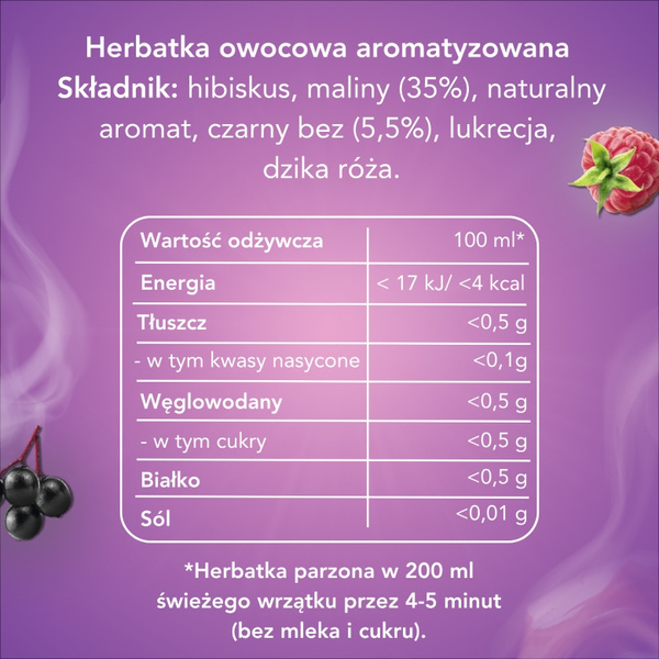 Herbatka owocowa Lipton Malina i Bez 20x1,6g