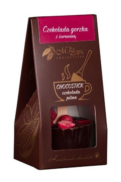 OUTLET - Chocostick M.Pelczar Chocolatier - Czekolada gorzka z nutą żurawiny 60g
