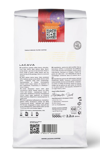 Kawa ziarnista LaCava Ethiopia Koke Filtr 1kg - NIEDOSTĘPNY