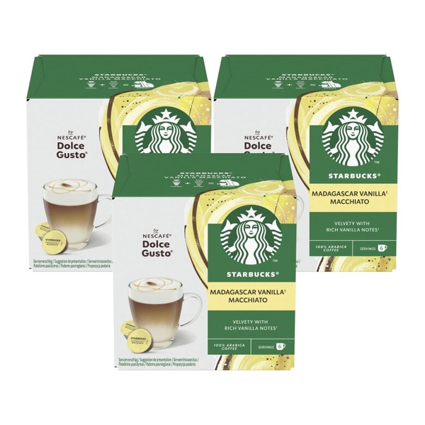 ZESTAW Kapsułki Nescafé Dolce Gusto STARBUCKS® Vanilla Macchiato 3x12 sztuk