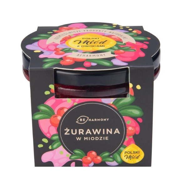 Żurawina w miodzie akacjowym BEHARMONY 230g - NIEDOSTĘPNY