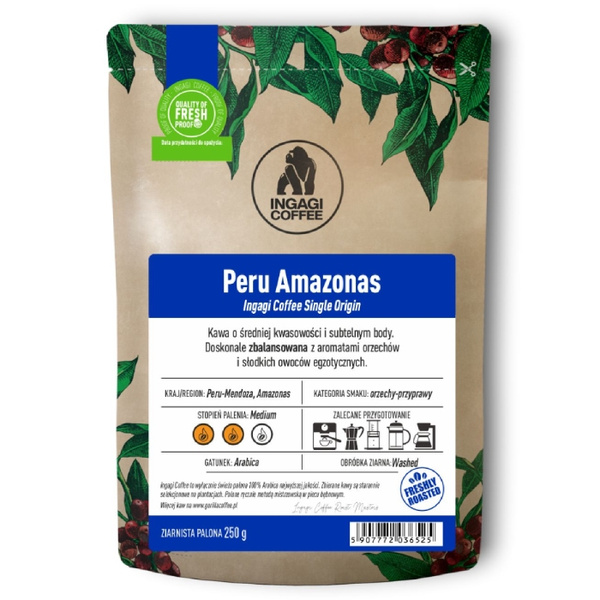 Kawa ziarnista Ingagi Coffee Peru Amazonas 1kg