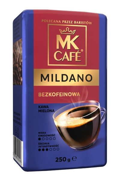 OUTLET - Kawa mielona MK Cafe Mildano 250g - bezkofeinowa