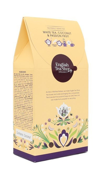 Biała herbata English Tea Shop White Tea Coconut & Passion Fruit 15x2g