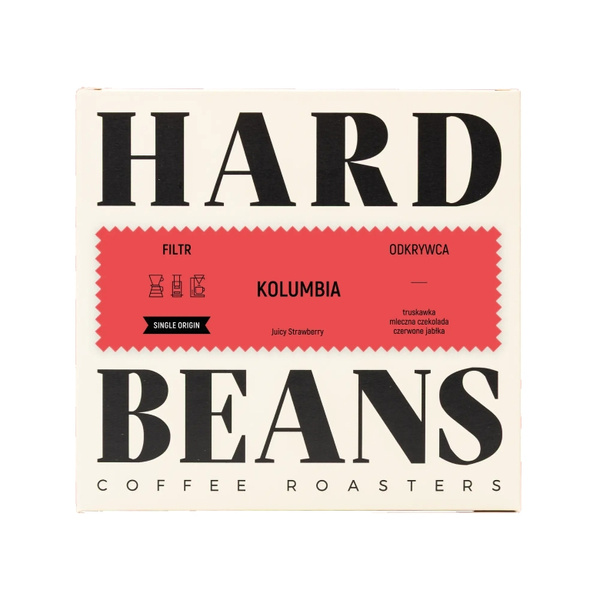 Kawa ziarnista Hard Beans Kolumbia Juicy Strawberry 200g – NIEDOSTĘPNY