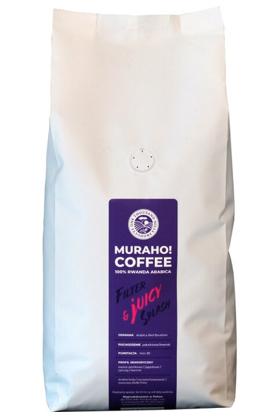 Kawa ziarnista RWANDA MURAHO! Filter & Juicy Splash 1kg