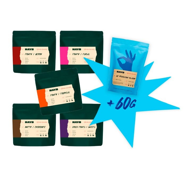 HAYB Tasting Box – degustacyjny zestaw próbek kaw 6x60g - NIEDOSTĘPNY