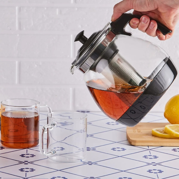 Dzbanek z zaparzaczem do herbaty Altom Design Aroma 2,3 l - Czarny – NIEDOSTĘPNY