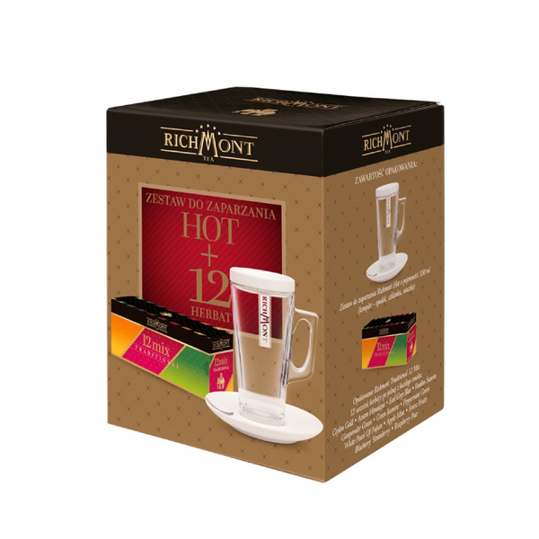 Zestaw Hot do zaparzania + 12 herbat Richmont