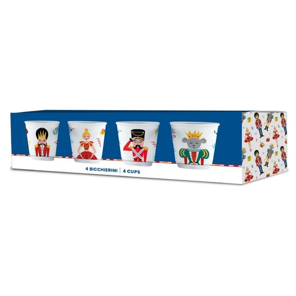 Zestaw 4 filiżanek do espresso Bialetti Nutcracker 60ml – NIEDOSTĘPNY