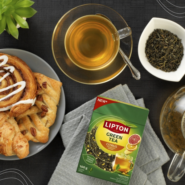Herbata zielona liściasta Lipton Citrus 100g