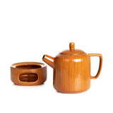 Dzbanek z podgrzewaczem Homla Mirande 950ml - Bursztynowy