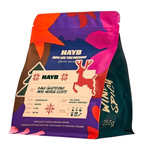 Świąteczna kawa ziarnista HAYB Indie Meghal Estate ESPRESSO 250g - NIEDOSTĘPNY