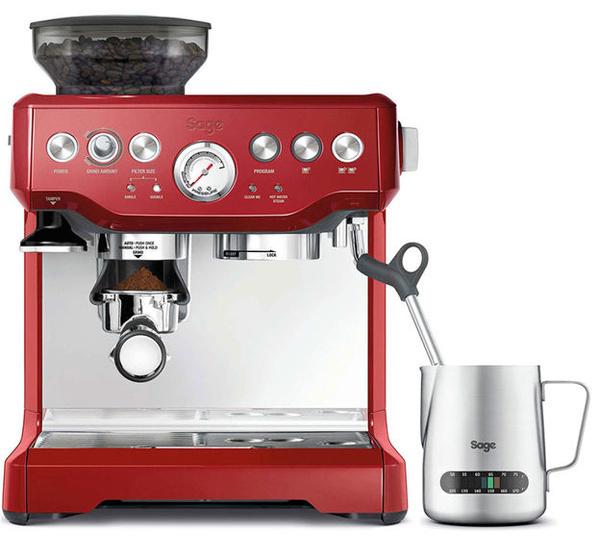Kolbowy ekspres do kawy Sage SES875CRN Cranberry - NIEDOSTĘPNY