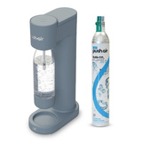 Saturator do wody Dafi PushAir + nabój CO2 + butelka 0,7 l - Stalowy
