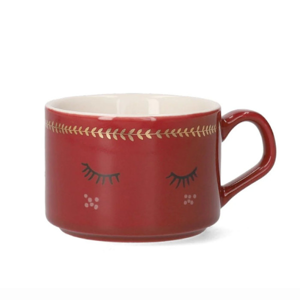 Filiżanka HOMLA EYELASHES 150 ml - Ciemnoróżowa z rzęsami - NIEDOSTĘPNY