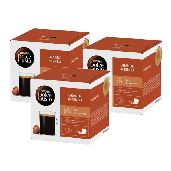 ZESTAW Kapsułki Nescafé Dolce Gusto Grande Intenso 3x16 sztuk