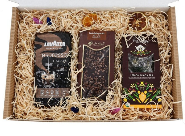 Zestaw prezentowy dla szefa - Herbata, czekolada i kawa Lavazza