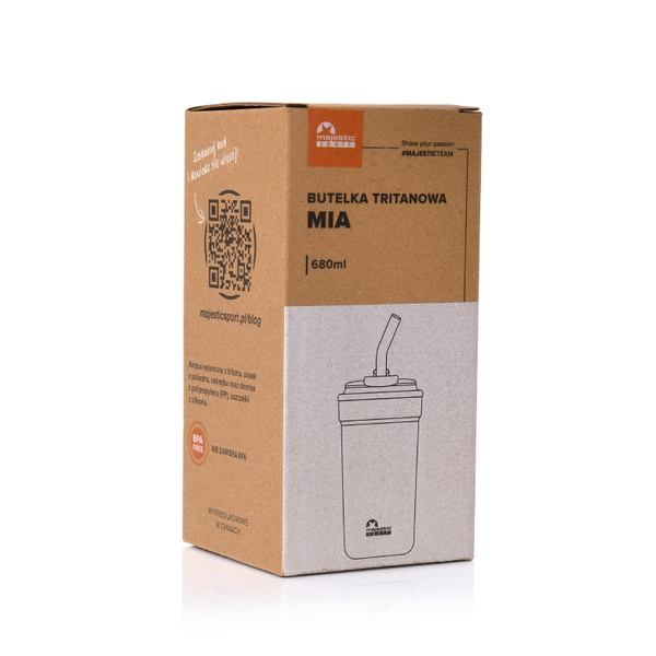 Butelka na wodę Majestic Sport Mia 680 ml - Różowa