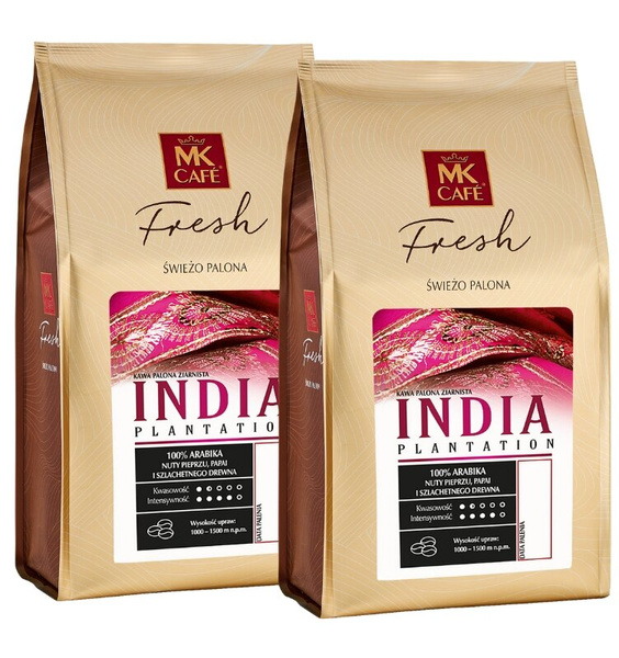 ZESTAW - Kawa ziarnista MK Cafe Fresh India Plantation 2x1kg