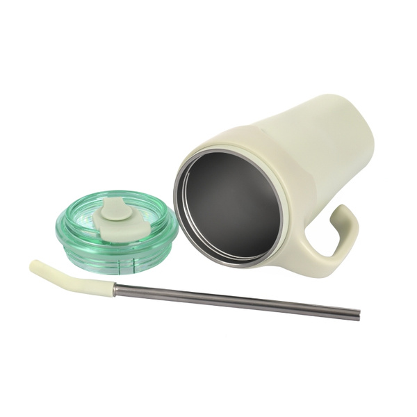 Kubek termiczny ze słomką Majestic Sport Jelly 650ml - Zielony