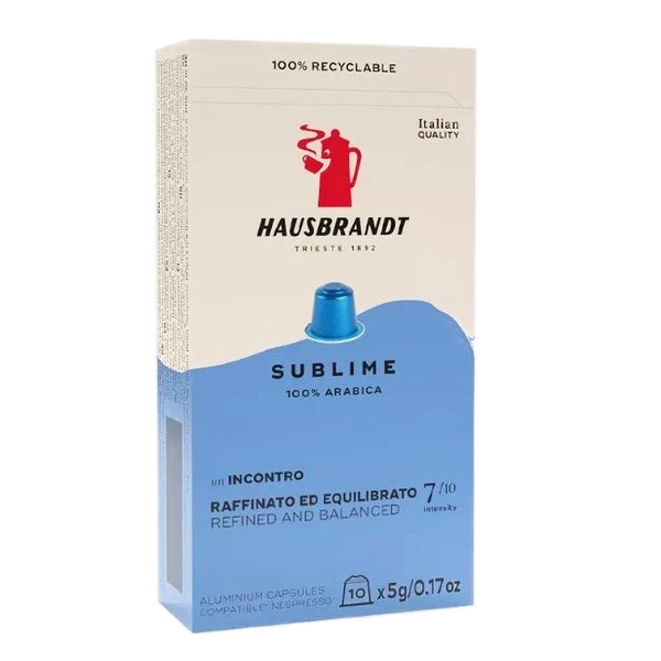 Kapsułki do Nespresso Hausbrandt Sublime 100% Arabica 10 szt