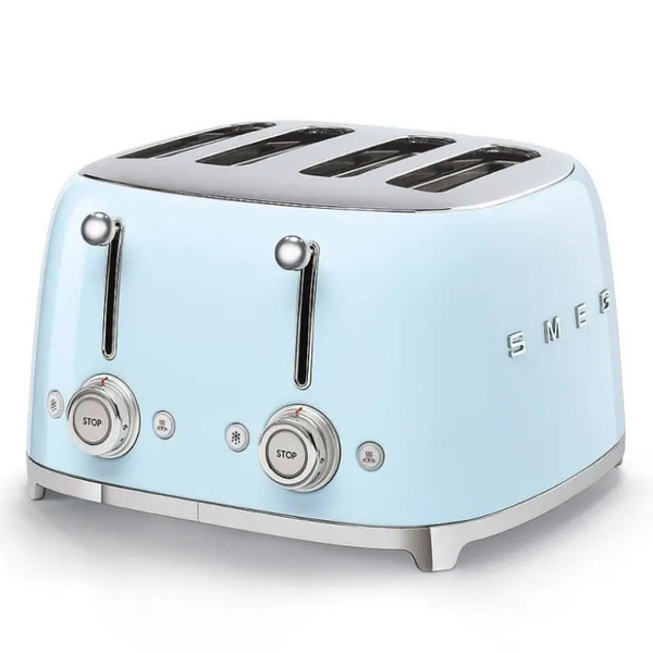 Toster na 4 kromki SMEG TSF03PBEU - Błękitny