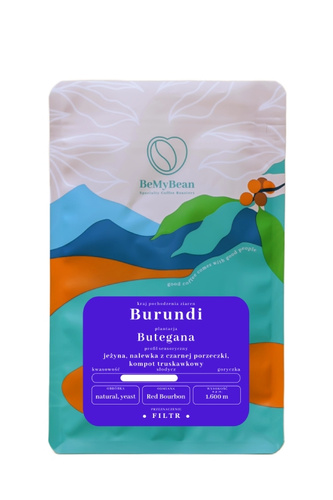 Kawa ziarnista BeMyBean Burundi Butegana 250g – NIEDOSTĘPNY - opinie w konesso.pl