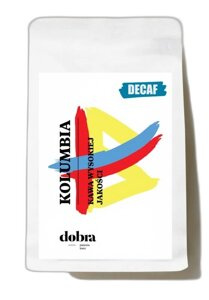 Kawa ziarnista Dobra Kolumbia Sugar Cane Decaf Bezkofeinowa 250g – NIEDOSTĘPNY