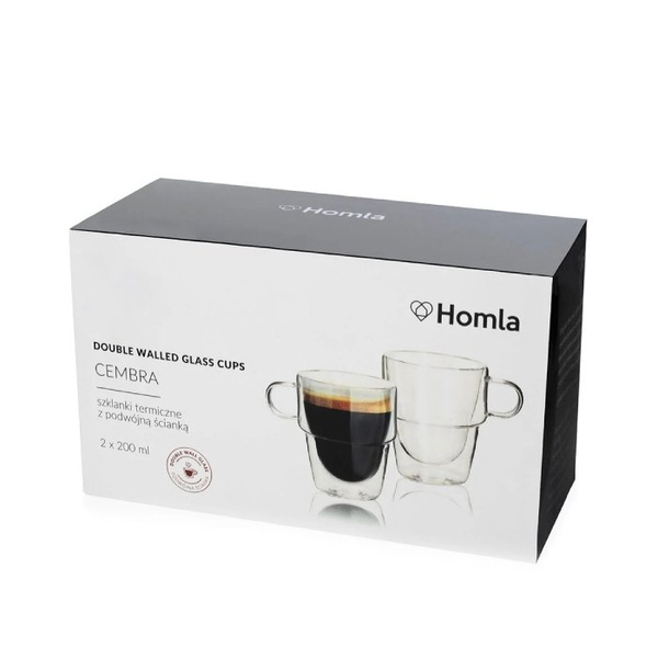 Zestaw szklanek z podwójną ścianką HOMLA CEMBRA 200 ml - 2 szt. – NIEDOSTĘPNY
