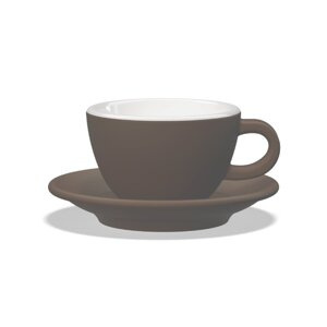 Filiżanka do cappuccino Club House Tulipano 210ml - Brązowa - opinie w konesso.pl