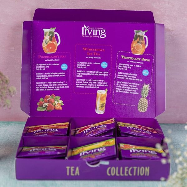 Kolekcja herbat zielonych i białych Irving White and Green 30 torebek