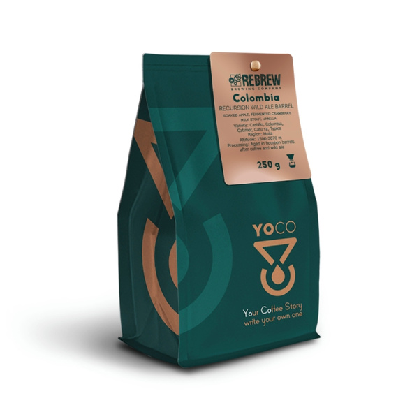 Kawa ziarnista YoCo Coffee Colombia Recursion Wild Ale Barrel Filter 250g