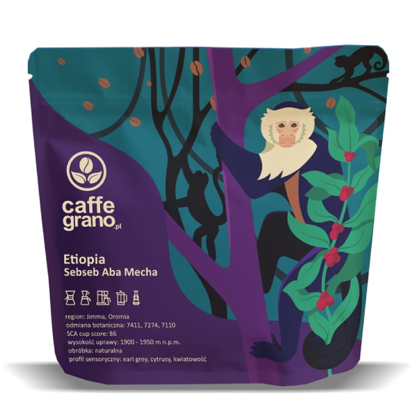 Kawa ziarnista Caffe Grano Etiopia Sebseb Aba Mecha 250g