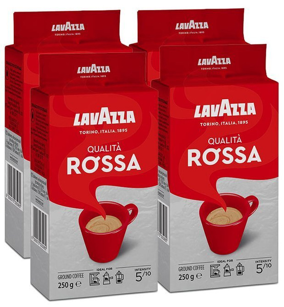 ZESTAW - Kawa mielona Lavazza Qualita Rossa 4x250g