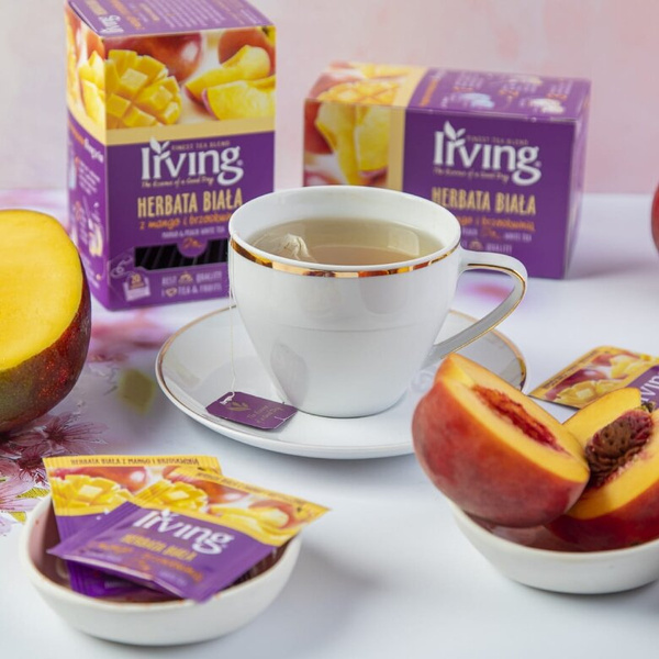 Herbata biała Irving Mango z brzoskwinią 20x1,5g 