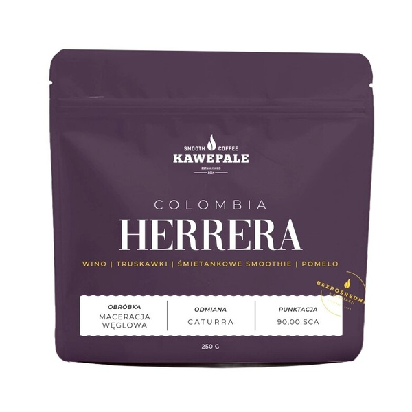 Kawa ziarnista KawePale Colombia Herrera Carbonic maceration 250g – NIEDOSTĘPNY