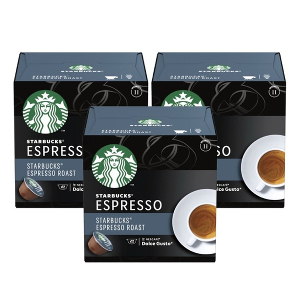 ZESTAW Kapsułki Nescafé Dolce Gusto STARBUCKS® Espresso Roast 3x12 sztuk