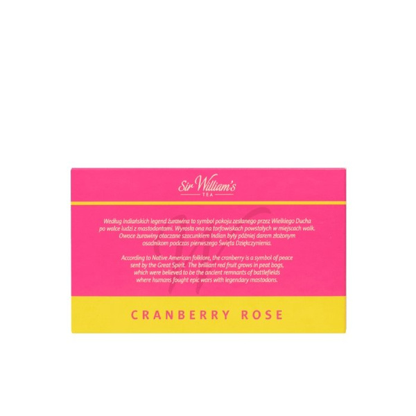 Owocowa herbata Sir Williams Tea Cranberry Rose 50x2,4g