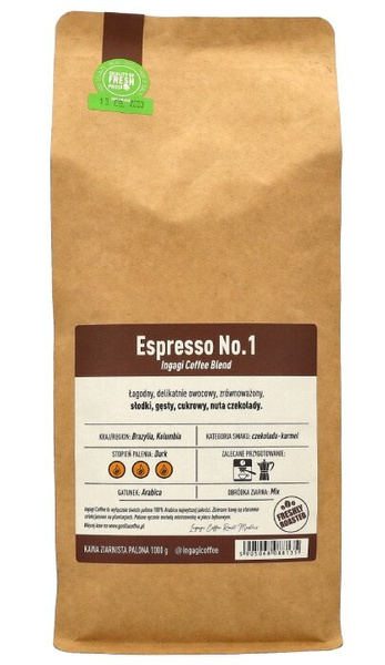 Kawa ziarnista Ingagi Coffee Espresso No 1 1kg