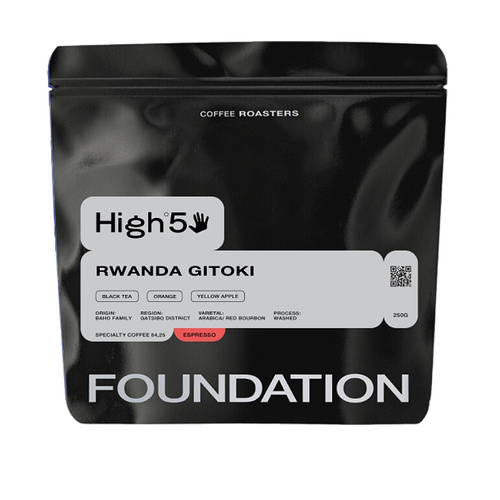 Kawa ziarnista Foundation Coffee Roasters High5 Rwanda Gitoki Espresso 250g