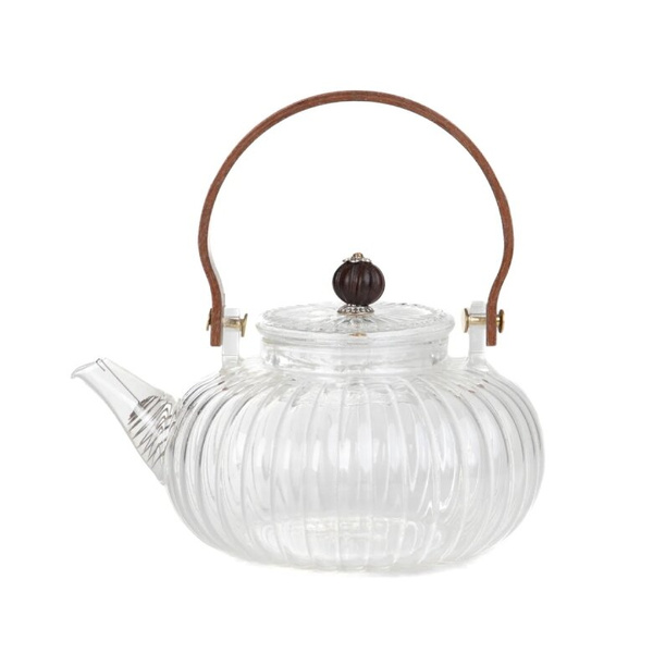 Szklany dzbanek Homla Corrie z drewnianą rączką 550 ml 