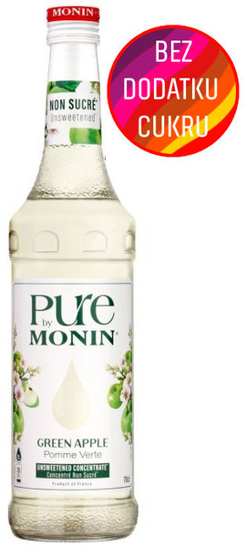 Syrop bez dodatku cukru PURE by MONIN - Zielone jabłko 0,7 L